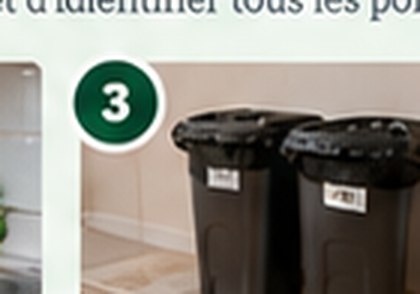 Remove accessible garbage and clear access to walls, basements and utility rooms.